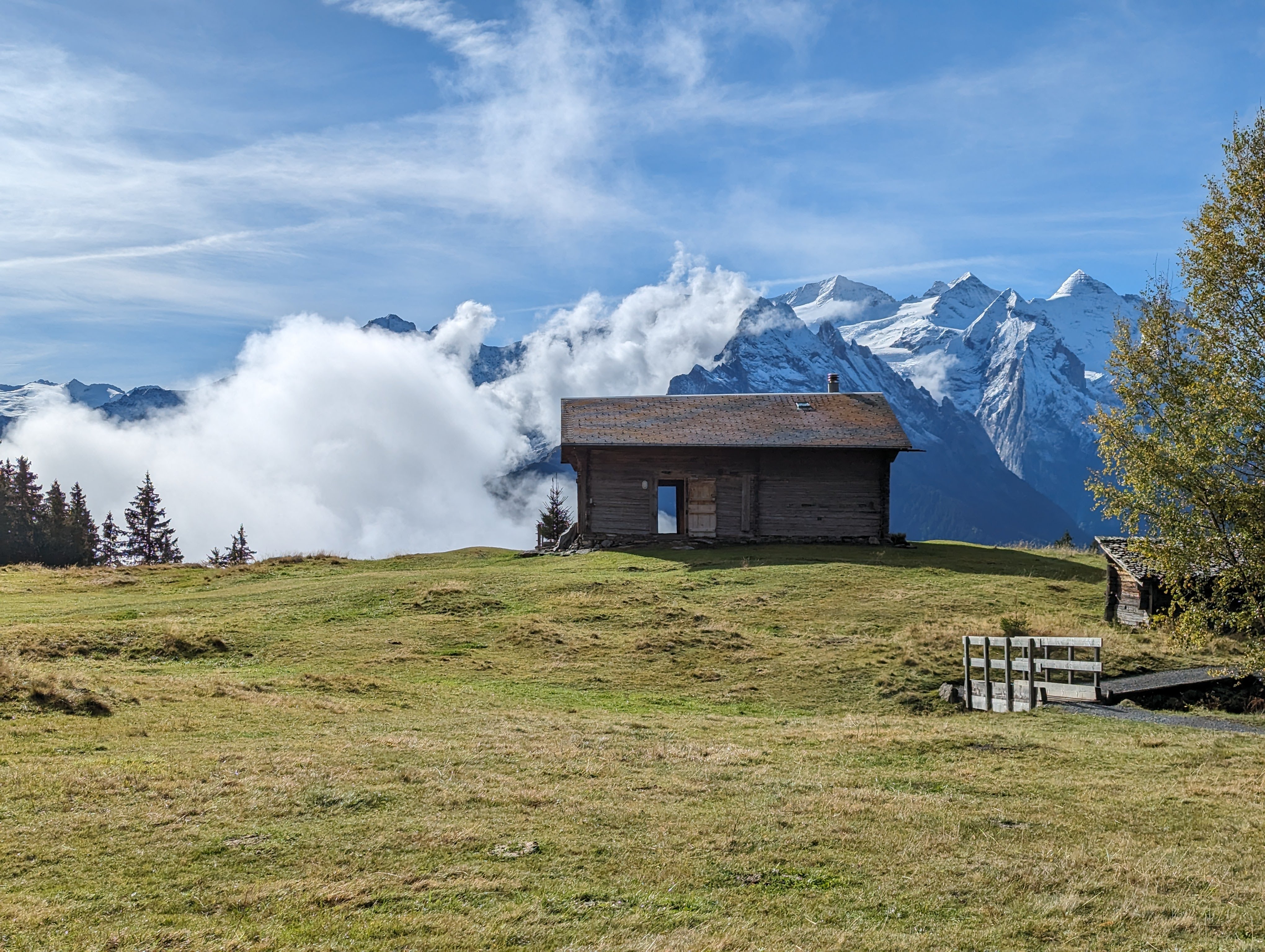 Swiss mountain hut